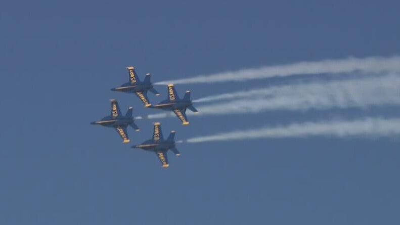 Blue Angels roar back over San Francisco after weather conditions threaten Fleet Week show — CBS Bay Area (KPIX), Sausalito Arts news