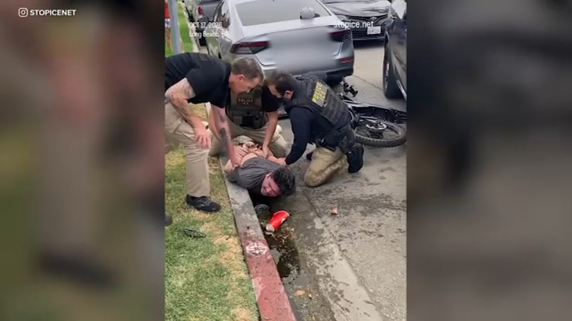 ICE agents accused of breaking man's arm in dramatic arrest caught on video in Long Beach
       — ABC 7 Bay Area