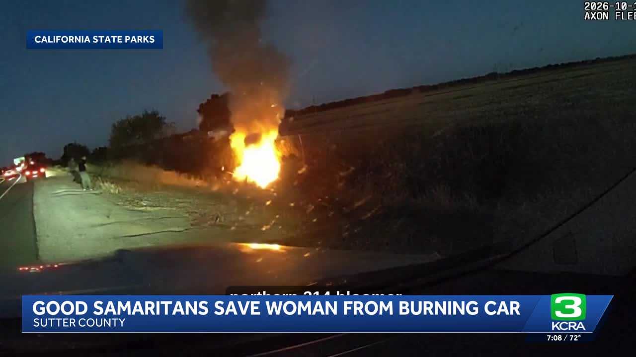 Officers rescue woman from burning car — WESH 2 Orlando, Sausalito Community news