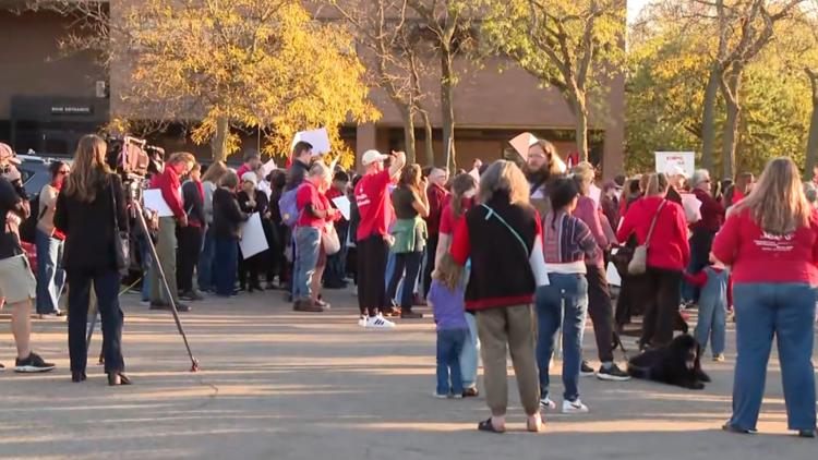 Protesters gather outside St. Paul school board meeting ahead of vote for mid-year cuts — KARE 11 Local