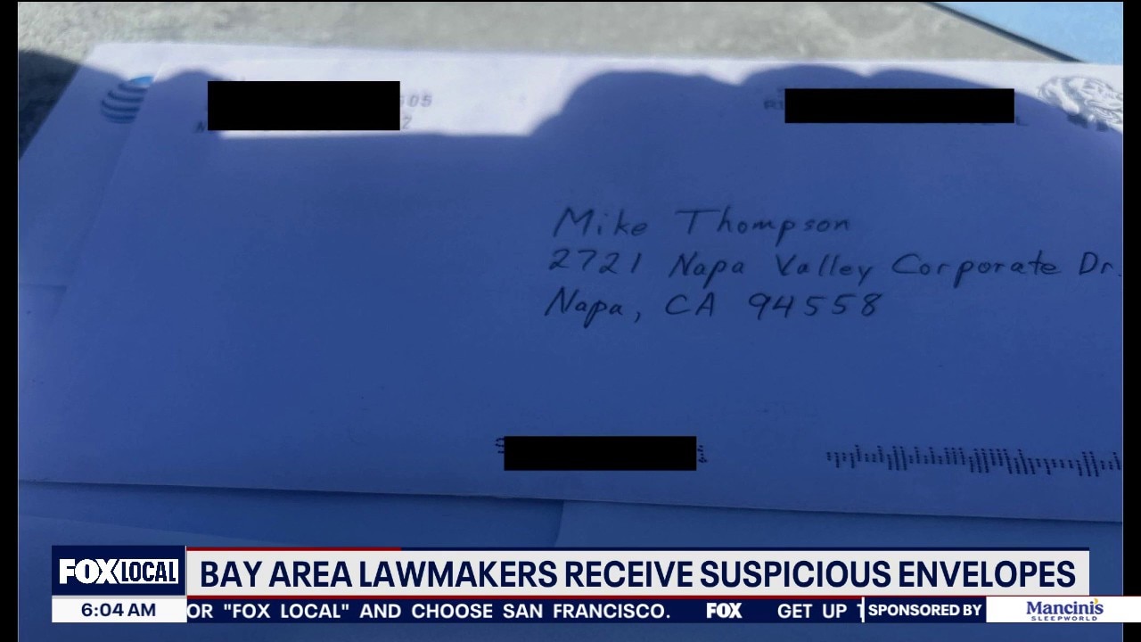 Bay Area lawmakers receive suspicious envelopes — KTVU FOX 2 Bay Area, Sausalito Community news