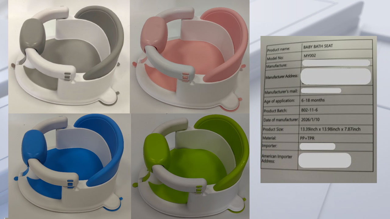 Baby bath seats sold on Amazon under recall for risk of serious injury, drowning — KTVU FOX 2 Bay Area, Sausalito Government news